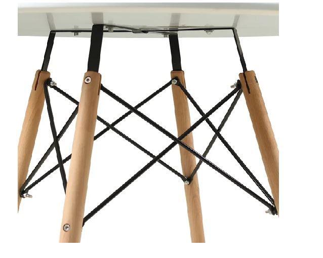 Imagem de Mesa de Jantar Redonda Eames Eiffel 80cm  PRETA