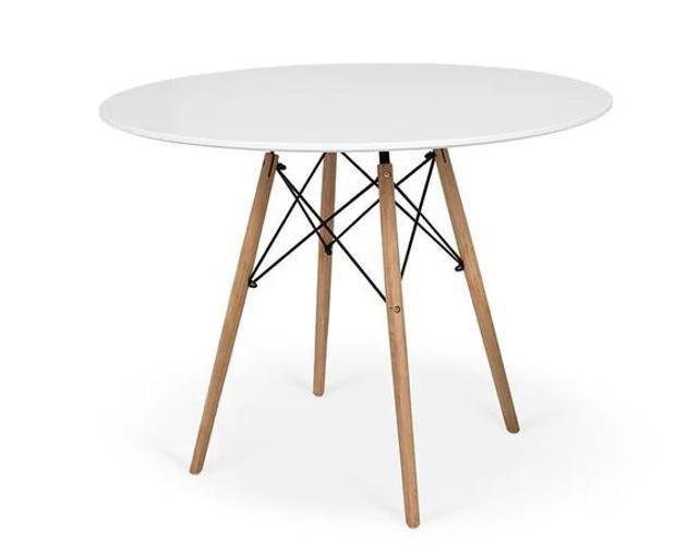 Imagem de Mesa De Jantar Redonda Eames Eiffel 90Cm Branco