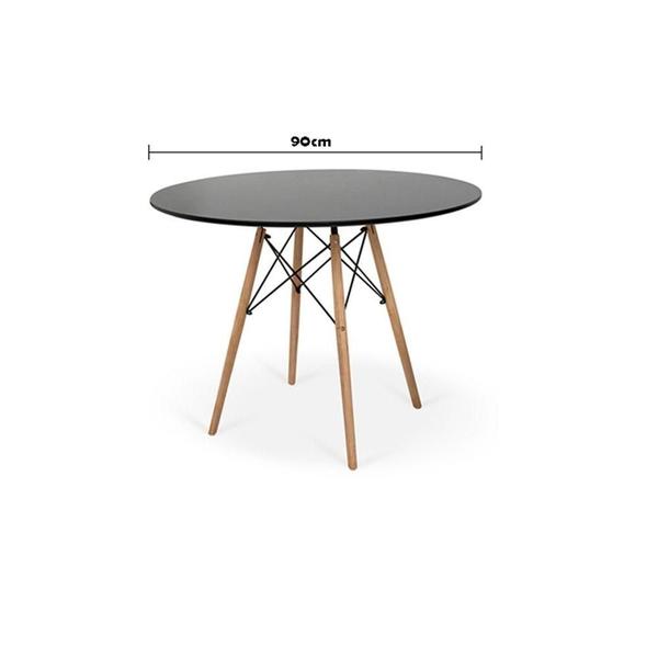 Imagem de Mesa De Jantar Redonda Eames Eiffel 90cm Preta