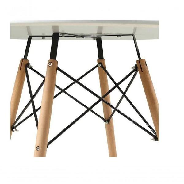 Imagem de Mesa De Jantar Redonda Eames Eiffel Wood 90cm Branca