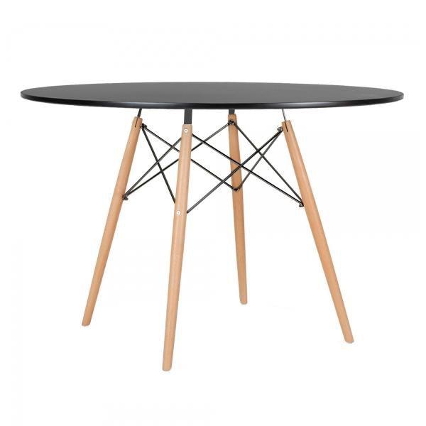 Imagem de Mesa de jantar redonda Eames Eiffel Wood - Tampo de MDF - 120 cm