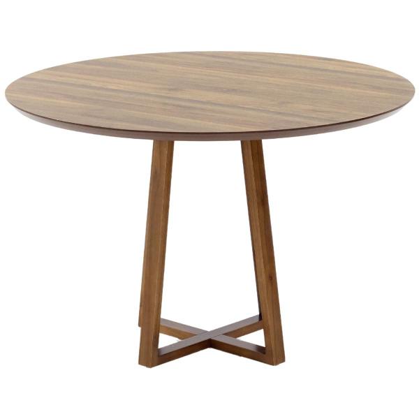 Imagem de Mesa de Jantar Redonda Lara Premium 120cm em Madeira Maciça e MDF - Natural