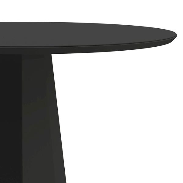 Imagem de Mesa de Jantar Redonda Tampo com Vidro Agnes 135 cm Preto - D'Rossi