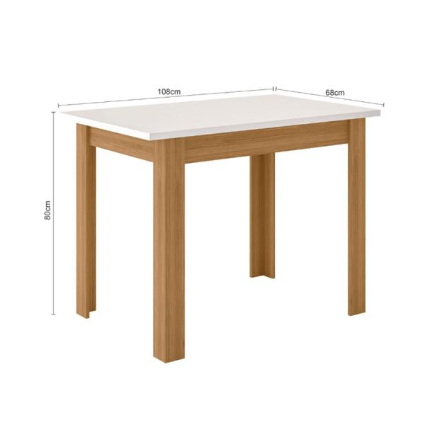 Imagem de Mesa de Jantar Retangular 108cm Bellagio Freijo Uv/ Off White