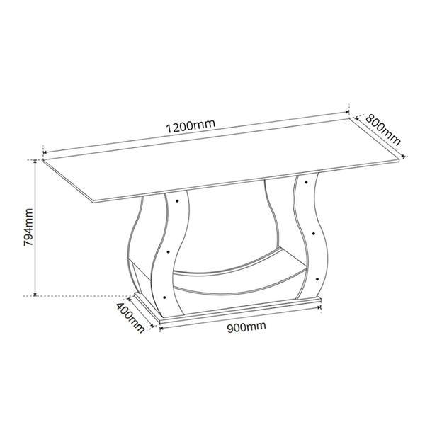 Imagem de Mesa de Jantar Retangular 120x80cm Inovare com 4 Cadeiras Venus