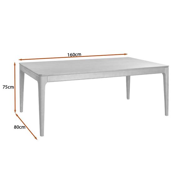 Imagem de Mesa de Jantar Retangular 160x80cm Cedry Madeira Liptus Castanho Claro - Sallar Home