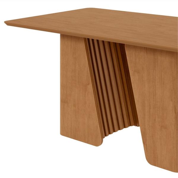 Imagem de Mesa de Jantar Retangular 6 Lugares Tampo Mdf 170cm no Glass Luxor