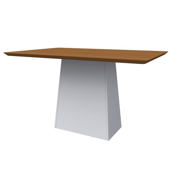 Imagem de Mesa de Jantar Retangular Bella 160 cm Imbuia Base Off White - D'Rossi