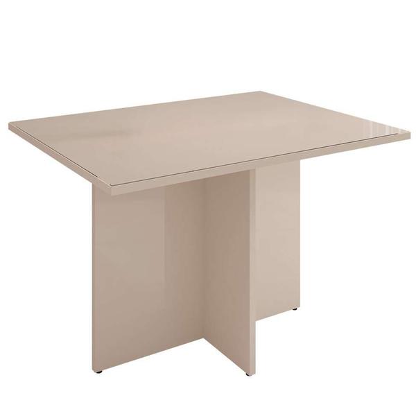 Imagem de Mesa de Jantar Retangular com Tampo de Vidro Paris Off White 120 cm