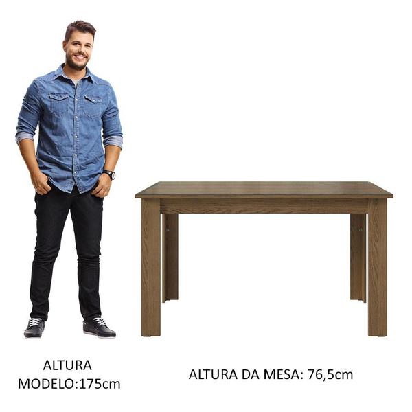 Imagem de Mesa de Jantar Retangular com Tampo de Vidro Rustic 5231 Madesa