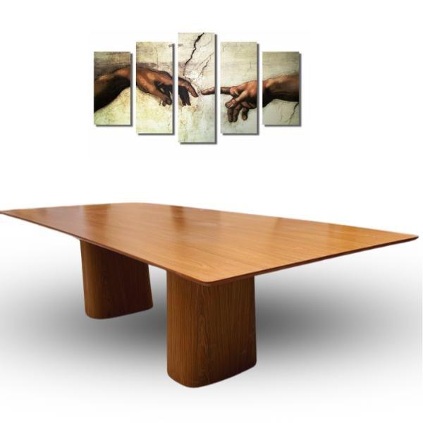 Imagem de Mesa de Jantar Retangular Duo 160x90cm Base Freijó Tampo Freijó