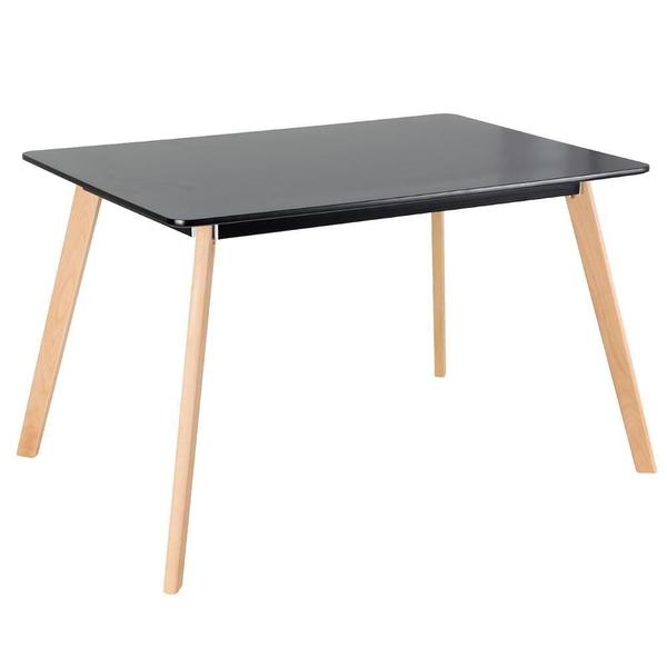 Imagem de Mesa De Jantar Retangular Leda 80 X 120 Cm Preto Preto