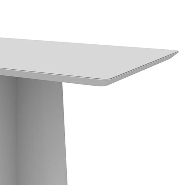 Imagem de Mesa de Jantar Retangular Tampo com Vidro Angra 135 cm Off White - D'Rossi