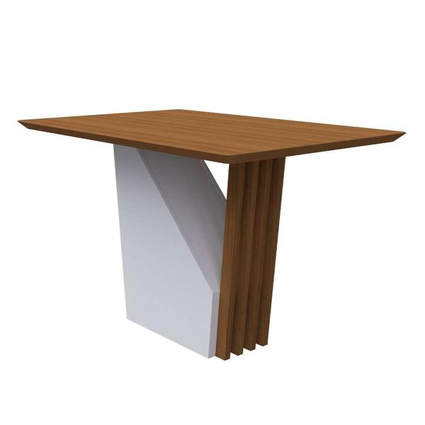 Imagem de Mesa de Jantar Retangular Veneza Imbuia e Off White 120 cm