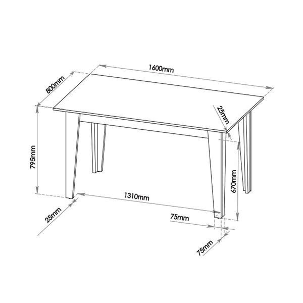 Imagem de Mesa de Jantar Retangular Vigor com 6 Cadeiraseiras Sol