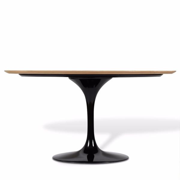 Imagem de Mesa De Jantar Saarinen Oval 244x137 cm Madeira Base Preta