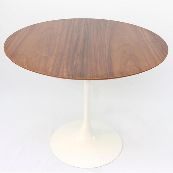 Imagem de Mesa de Jantar Saarinen Redonda 107 cm Madeira Base Branca