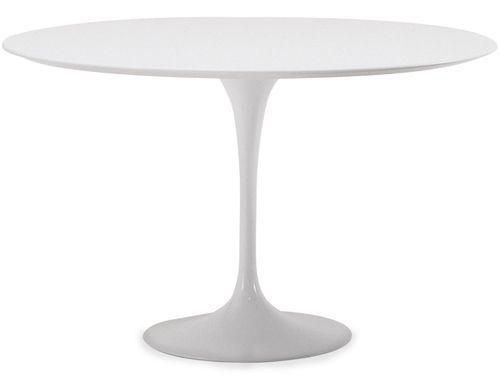 Imagem de Mesa De Jantar  Saarinen Redonda 124 cm Madeira Base Branca