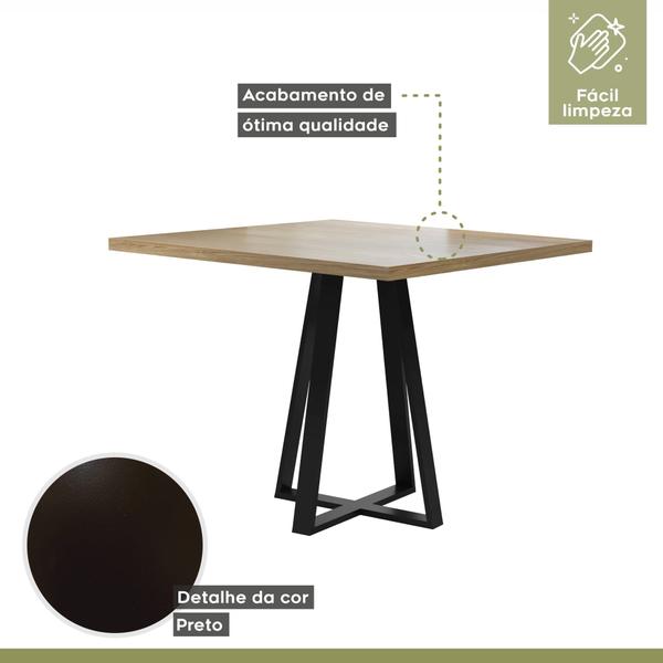 Imagem de Mesa de Jantar Tampo 90x90cm Genova Yescasa