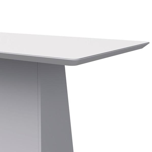 Imagem de Mesa De Jantar Tampo Com Vidro Bella 160 Cm Off White