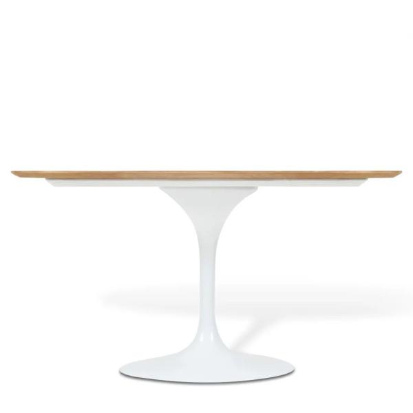 Imagem de Mesa de Jantar Tulipa Saarinen Oval 180x100 cm Tampo Imbuia Base Branca