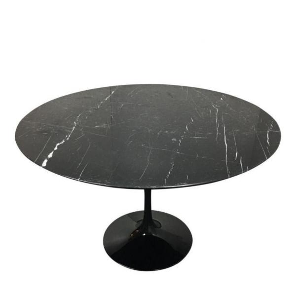 Imagem de Mesa de Jantar Tulipa Saarinen Redonda 140 cm Mármore Nero