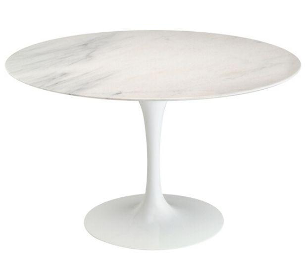 Imagem de Mesa De Jantar Tulipa Saarinen Redonda 90 cm Mármore Branco Extra