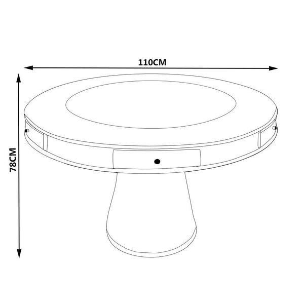 Imagem de Mesa de Jogos Carteado 4 Lugares Bellagio com Gavetas e Tampo Reversível Base Cone com Tecido Preto/Verde G42 - Gran Belo