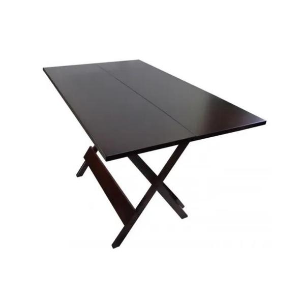 Imagem de Mesa De Madeira Dobrável Retangular 120x70cm Tabaco Paris - Maxi