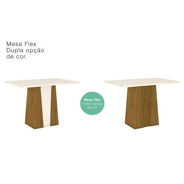 Imagem de Mesa de Madeira Elisa Flex Nature/Off White Si210 - Henn