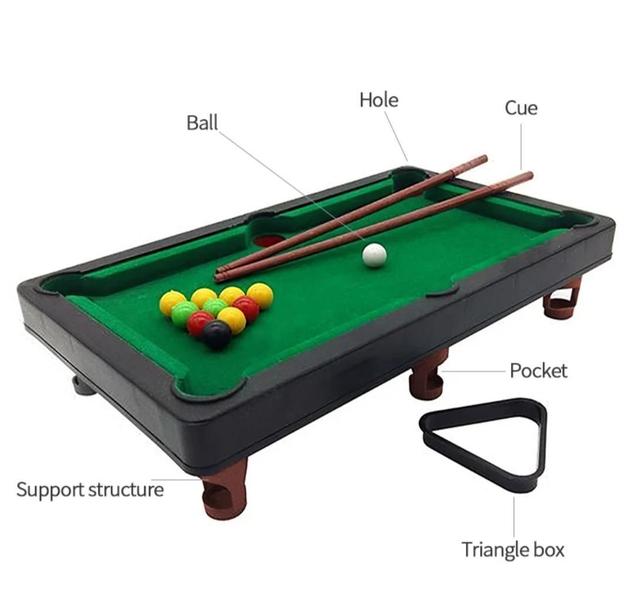 Imagem de Mesa De Mini Sinuca Snooker Bilhar Com Tacos E Bolas