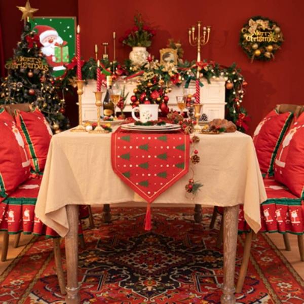 Imagem de Mesa de Natal à prova d'água de algodão e linho e à prova de óleo