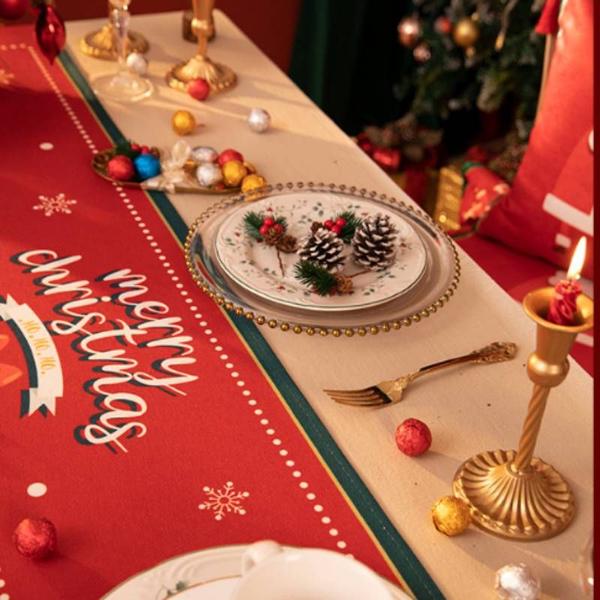 Imagem de Mesa de Natal à prova d'água de algodão e linho e à prova de óleo