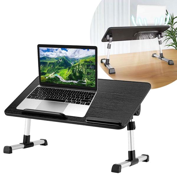 Imagem de Mesa de Notebook Articulda com Cooler UBS - Preta