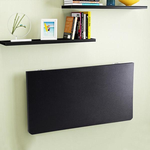 Mesa de Parede Retrátil 70x50 Preta Dobrável para Cozinha Suspensa Portátil - Maclavi Móveis Imagem de Mesa de Parede Retrátil 70x50 Preta Dobrável para Cozinha Suspensa Portátil