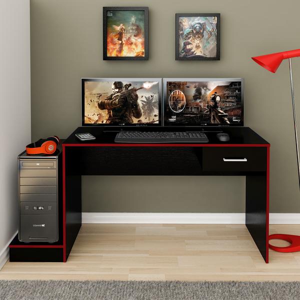 Imagem de Mesa de pc Gamer Artely black Red