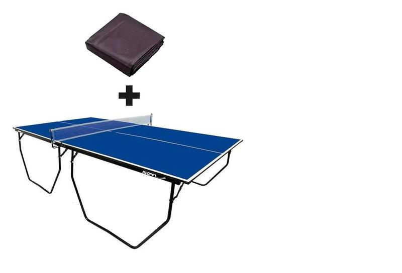 Imagem de MESA DE PING PONG COM RODAS, SUPORTE E REDE MDF 15mm Klopf 1009 + Capa para mesa Aberta