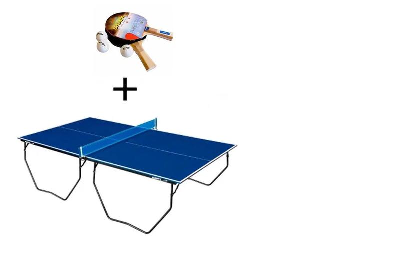 Imagem de MESA DE PING PONG COM RODAS, SUPORTE E REDE MDF 15mm Klopf 1009 + KIT Raquetes e Bolinhas 5055