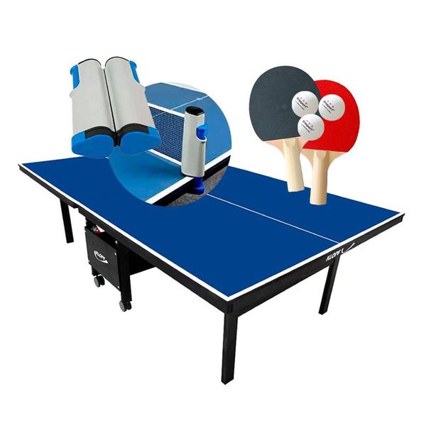 MESA DE PING PONG MDF 18mm 1084 KLOPF C/ RODAS + KIT Completo 5091 MESA DE PING PONG MDF 18mm 1084 KLOPF C/ RODAS + KIT Completo 5091