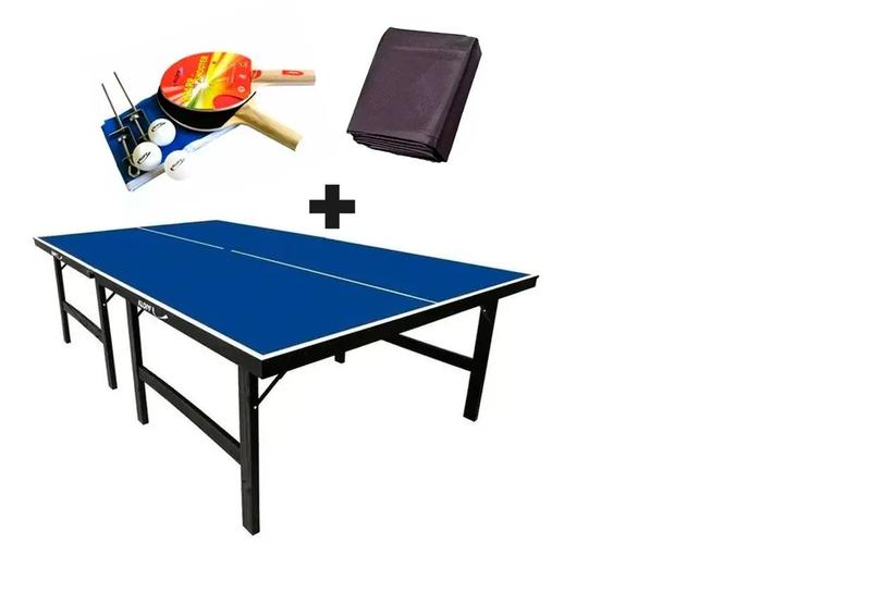 Imagem de MESA DE PING PONG MDF 18mm KLOP 1019  + KIT Completo 5030 + Capa Para Mesa Aberta