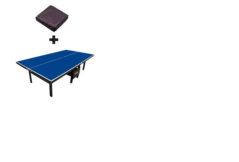 Imagem de MESA DE PING PONG MDF 18mm KLOPF 1084 C/ RODAS + Capa Para Mesa Aberta