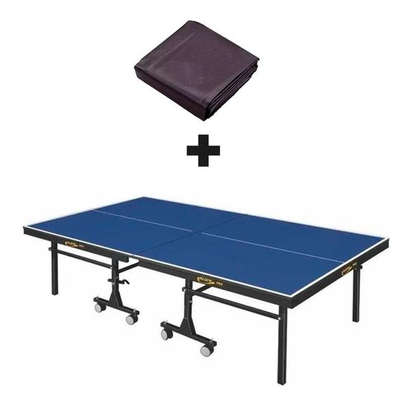 Imagem de MESA DE PING PONG MDF 25mm 1008 KLOPF + Capa Para Mesa Aberta