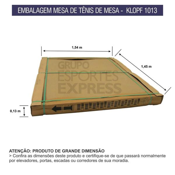 Imagem de Mesa de Ping-Pong Medidas Oficiais Olimpic MDP 15mm 1013