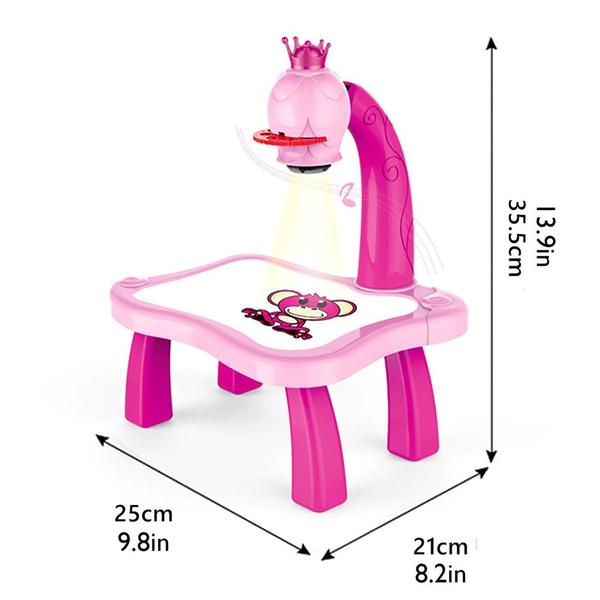 Imagem de Mesa de Pintura de Desenho de Projetor de Led Infantil (Rosa)