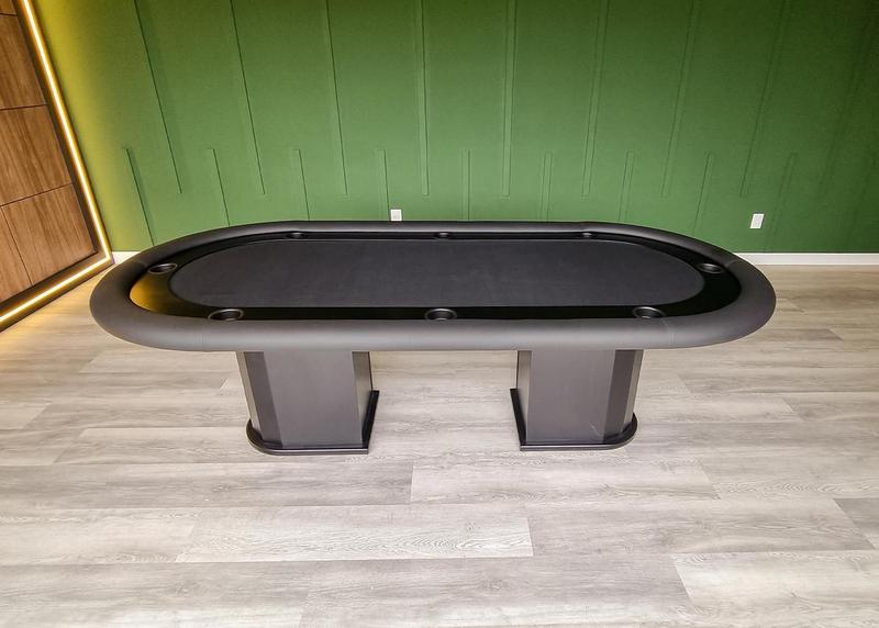 Imagem de Mesa de Poker Linha Master com Borda Estofada e Porta Copos - 2,0x1,0m