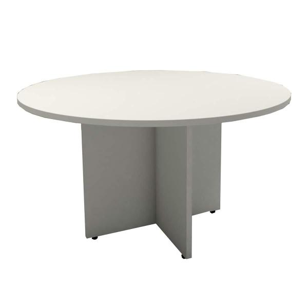 Imagem de Mesa de Reunião Industrial Cinza 1,30 m Com Pés Painel F5