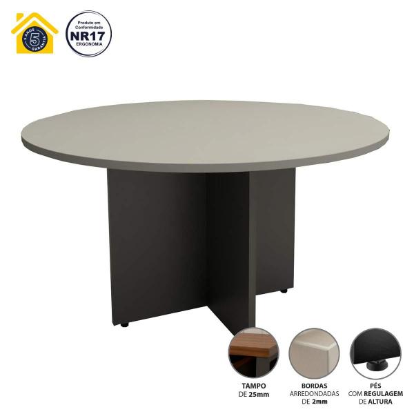 Imagem de Mesa de Reunião Industrial CS Pre 1,30 m Com Pés Painel F5