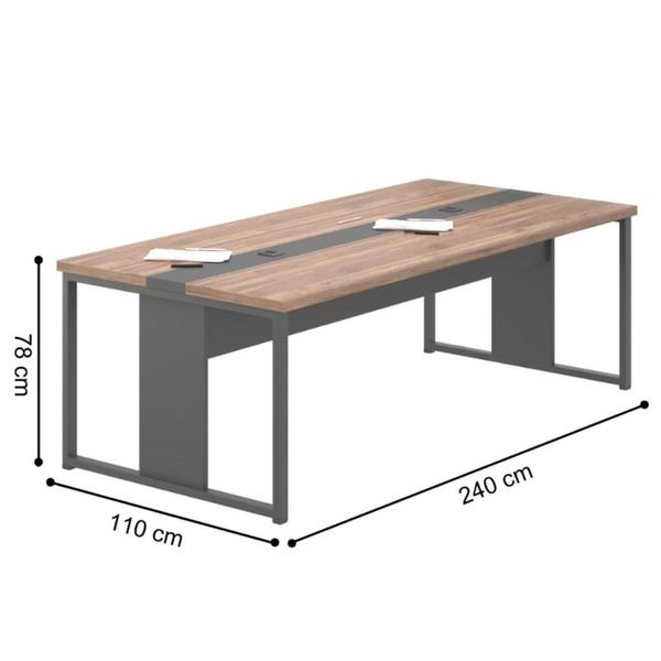 Imagem de Mesa de Reunião para Escritório Roma Noce Preto