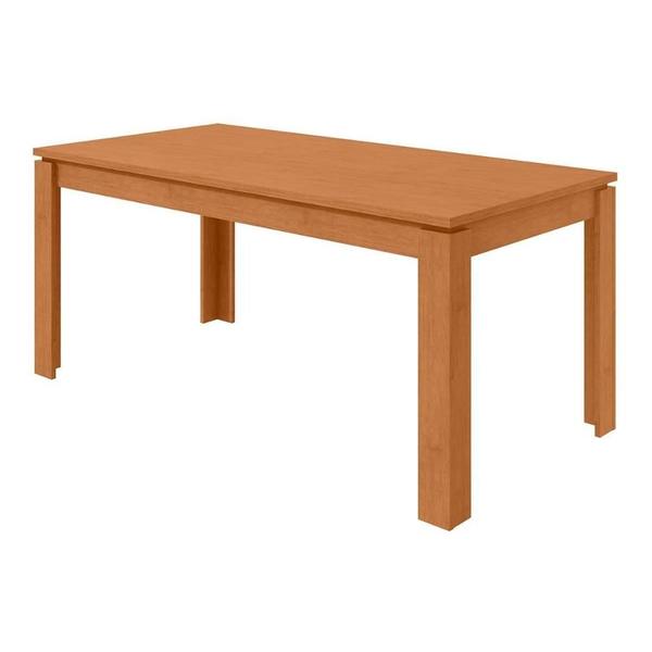 Imagem de Mesa de Sala Jantar Athenas c/Tampo Madeirado 180x90cm Amendoa Clean - Lopas