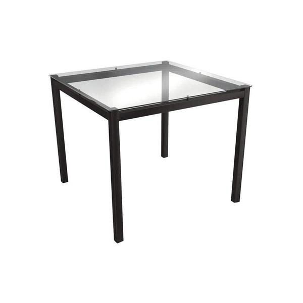 Imagem de Mesa de Sala Jantar Reno M002 + Tampo de Vidro 90X90cm Preto - Kappesberg